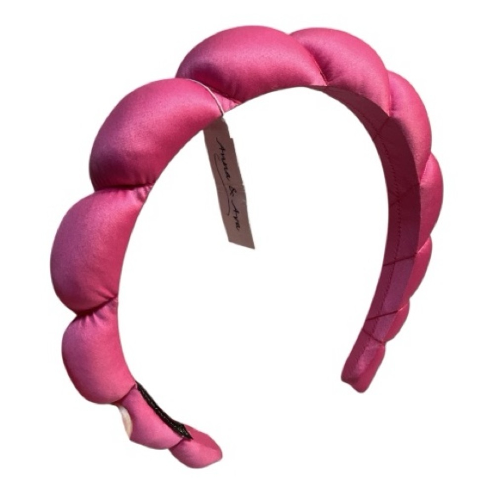 Anna & Ava Pink Satin Padded Headband Handmade Style NWT